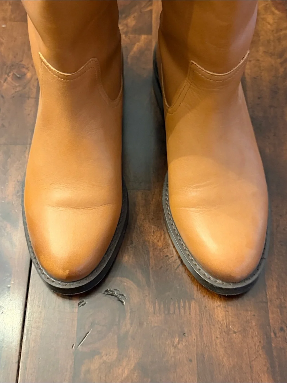 J. Crew Women's Over-the-Knee Leather Boots in Tan/Camel